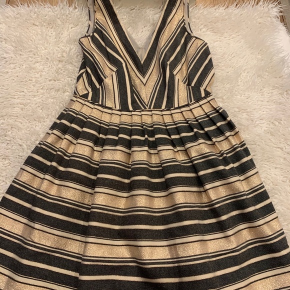 JCREW Factory double V striped Party dress - Picture 2 of 4